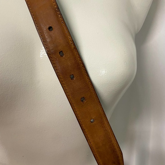 Cole Hahn Belt Leather w/ Gold Buckle Vintage Made in USA A2163 Size 38/95 - Picture 8 of 9